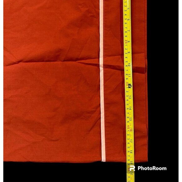 Vintage Pillowcases Rust Orange Standard Set 1970s Sears Retro Bedding - Picture 8 of 8